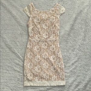bebe white lace dress xxs